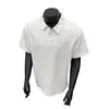 Camisa Polo Masculina Tendência Estilo Americano, Tecido Air-Layer Pesado, Manga Curta, Casual de Verão, Caimento Solto, Tamanho Grande, Gola Reversível, Cor Sólida