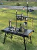 Versão Avançada da Mesa para Preparo de Chá com Conjunto de Fogareiro Embutido] Lu Ben Produtos para Exterior Mesa Multifuncional Portátil Igt