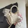 Bolso de Mano de Alto Aspecto Estilo Coreano de Moda, Bolso Cubo para Mujer, Nuevo Modelo 2026, Bolso de Hombro Cruzado Commuter de Cuadros Frescos
