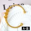 Pulseira de Mola de Aço Inoxidável Novo Estilo Simples Moda High-End Luxo Leve Retrô Empilhada Aço Titânio Pulseira Feminina