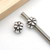 Cuentas antiguas de aleación de plata con agujero grande, pulsera con cuentas, colgante de calavera, búho, tai chi, cuentas sueltas, cuentas DIY, accesorios de joyería