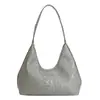 Bolsa de Axila Simples de Grande Capacidade Estilo Coreano com Design e Textura Únicos e Modernos, Nova Moda 2026 Bolsa de Ombro em Forma de Meia-Lua para Mulheres