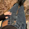 Jeans de Cintura Súper Alta para Mujer Primavera y Otoño Ajustados Botas Pequeños Invierno Nuevos Lápiz Ajustados Slim-fit Elásticos