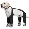 Zapatos para Perros con Correas, Botas Largas Forradas de Lana para Otoño e Invierno, Cálidos, Antideslizantes, de Suela Dura, Impermeables para Perros Grandes y Medianos