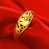 Anillo de oro vietnamita de larga data para damas, imitación de nicho de oro, apertura retro, joyería de cobre real, explosiones transfronterizas
