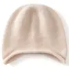 Gorro de punto minimalista estilo francés, versátil, con borde enrollado, 100% cachemira pura, unisex, cálido y resistente al frío, gorro que cubre las orejas