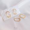 Aretes de Argolla con Disco Ovalado de Oro Relleno de 14K que Conservan el Color Hechos a Mano DIY Joyería para la Oreja Accesorios de Moda