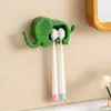 Vaso para guardar cepillos de dientes, portacepillos de dientes para baño, set doméstico de pared, diseño sin perforaciones, para cepillarse y lavarse con estante de drenaje.
