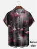 Camisa Flamingo Estampa 3D Moda Masculina e Feminina Havaiana Casual de Praia Manga Curta Venda Direta da Fábrica