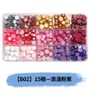 Perlas de cera octogonales, 100 estilos en compartimentos separados, perlas de cera para sellos de cera, empaque de caja de color mixto, venta al por mayor