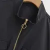 Atacado de Roupas Femininas Transfronteiriças Estilo Europeu e Americano Outono Novo Jaqueta Corta-Vento com Zíper Metálico Jaqueta com Cadarço Estilo Safari