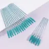 Set de Cepillo Desechable para Pestañas y Peine para Cejas Estilo Tiktok, Mango de Plástico de Cristal Transparente, Herramientas de Belleza Coloridas
