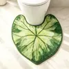 Alfombra de Piso Imitación Cachemir Hoja de Plátano Alienígena para Baño Absorción de Agua Prueba de Salpicaduras Tapete para Pies de Inodoro Alfombra Suave para Baño Aislamiento Frío Resistente a la Suciedad