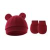 2023 comercio exterior gorro de punto para bebé orejas de Mickey gorro para bebé gorro de llanta para recién nacido guantes antiarañazos juego de 2 piezas