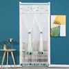 Cortinas de Puerta Anti-Mosquitos al por Mayor del Fabricante, Cortinas de Gasa para el Hogar, Sin Taladrar, Sin Clavos, Cortinas de Ventana Adhesivas de Gasa con Encaje, Estilo de Lujo Ligero