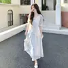 Conjunto Bordado Tencel Casual Feminino 2026 Verão Novo Influenciador da Internet Estilo de Rua Conjunto de Duas Peças