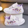 Zapatillas Deportivas Nuevas de Estilo Coreano para Niños Primavera y Otoño, Zapatos de Lona para Niños, Zapatos Casuales Versátiles de Dibujos Animados para Niñas, Zapatos de Tela de Moda