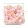 Cuentas de palomitas de maíz de vidrio de 10 mm, redondas, trituradas internamente, vintage, hechas a mano, para joyería, con grietas de hielo, dispersas.