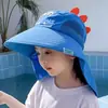 Chapéus Infantis, Chapéus de Sol Finos Respiráveis de Verão para Meninos e Meninas, Chapéus de Pescador com Aba Larga Anti-UV
