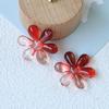 Ins Coreia do Sul cor costura perfurada pequena flor diy resina acessórios brincos elegantes acessórios para cabelo material de capa de telefone celular atacado