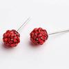 Moda Plata de Ley 925 Diamante Completo Shambhala Aretes de Botón Casual Aretes de Mujer Joyería para Orejas de Estudiante Venta al por Mayor Estilo Geométrico