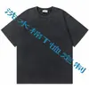 Camiseta de Algodón Lavado Personalizada, Pedido Mínimo de 1 Pieza, Estampada, Manga Corta, Talla Grande, Estilo Europeo y Americano, Transfronterizo, Mismo Estilo para Hombres y Mujeres