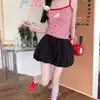 Shorts Flor de Linterna Fennafu para Mujer, Verano, Delgados, Dulce Japonés, Corte A, Pierna Ancha, Pantalones Casuales Sueltos