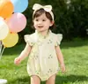 Macacão de Bebê Verão Manga Curta Estilo Princesa Macacão de Bebê Menina Verão Vintage Chique Estilo Nacional Roupa de Engatinhar