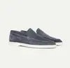 2023 Nuevos Mocasines de Verano Gamuza Mate Slip-On Zapatos Planos de Conducir para Hombre Talla Grande de Exportación Frijoles Transfronterizos