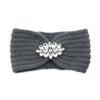 Faixa de Cabelo de Tricô Europeia e Americana Cravejada de Diamantes Protetor de Orelha Touca de Cabeça Trançada para Lavar o Rosto Esportes Yoga Moda Acessórios de Cabelo Faixa de Lã Quente