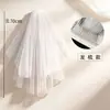 Velo de novia estilo coreano para boda, propuesta, compromiso, fiesta súper de hadas, tocado simple y esponjoso, accesorios para entrega de certificados y sesiones de fotos, venta al por mayor