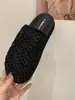 Nuevas Pantuflas Retro Tejidas a Mano para Dedos del Pie para Usar Afuera Sandalias Perezosas Huecas de Suela Gruesa para Mujeres
