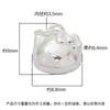 Plata S925 Lindo Dibujo Animado Gato Kt Colgante Accesorios Pulsera de Cuerda Trenzada Hecho a Mano DIY Accesorios de Plata con Cuentas Pulsera de Gato