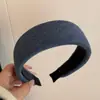 Diadema Ancha Minimalista Coreana para Mujer con Corona Alta, Diadema para Lavarse la Cara de Otoño e Invierno, Accesorio para el Cabello Antideslizante de Gama Alta
