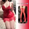 Camisón de Encaje Salvaje y Sexy Vestido de Encaje con Cordones Camisón Uniforme Tentación Lencería Erótica para Mujer Estilo de Alta Gama 1013