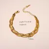 Amazon Europeia e Americana Simples Retrô Masculino e Feminino Corrente Lâmina Aço Inoxidável Corrente Osso de Cobra Torcida Plana Colar Pulseira Atacado