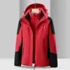 Chaqueta de invierno 2023 para hombre y mujer, impermeable, resistente al viento, tres en uno, desmontable, de dos piezas, traje de polar, traje de montañismo
