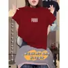 Camiseta de Algodão Escovado Estilo Novo 2026 com Ombro Normal, Gola Redonda e Manga Curta para Mulheres, Camiseta Básica Tendência e Juvenil