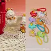 Colgante de oro Puro 999 Hello Kitty, cordón para teléfono con forma de corazón de poni serie Sanrio, regalo promocional de tienda de oro