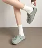 Súper Suave Piel de Vaca Retro Hebilla de Pedrería Fuegos Artificiales Puntera Zapatilla a Medio Camino Slip-on Zapatos Gruesos Birkenstock para Mujer Mocasines Casuales Versátiles