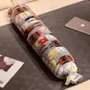 Cojín de Peluche Largo Cilíndrico de Caricatura de Frutas y Dulces, Almohada Larga para Dormir las Piernas con Forro Extraíble