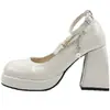 Zapatos de Plataforma Gruesa con Tacón Alto Estilo Hada Francesa Impermeables, Zapatos de Moda Otoño y Verano, Zapatos Mary Jane con Correa Gruesa
