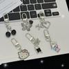 Nicho Personalidade Ins Trendy Cool Metal Chaveiro Bonito Fone de Ouvido Bolsa Pingente Mochila Escolar Pendurado Casal Presente