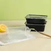 Caja de Almuerzo Rectangular Desechable para Llevar con Tapa, Engrosada y a Prueba de Fugas, Caja de Empaque para Catering Apta para Microondas