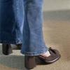 Sapatos Aumentadores de Altura Versáteis e Delicados Estilo Francês Fada 2025 Brisa de Fim de Tarde Verão Laço Novos Elegantes Versáteis Salto Alto