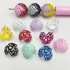 Cuentas de Sirena Coloridas con Flor de Tres Pétalos Incrustada de Diamantes Base de Flor de Aleación Base de Flor de Mariposa Accesorios para Ensartar Cuentas Espaciadoras para Pulseras y Collares DIY