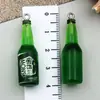 Colgante de Mini Botella de Soda de Ola Artificial DIY Accesorios de Joyería de Resina Colgante para Collar Llavero Pendientes