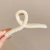 Elegante Pinza para el Cabello Color Café Estilo Francés para Mujer, Pinza Grande con Acabado de Alta Gama, Exquisita Pinza de Tiburón para Cabello Grueso