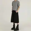 Calças cropped de design retrô americano para homens e mulheres, calças casuais largas e shorts da moda de verão para homens