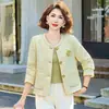 Casaco Elegante Novo Estilo 2026 para Mulheres, Roupas da Moda para Senhoras, Casaco Curto para Primavera e Outono para Mulheres Baixas, Top Estilo Chinês
